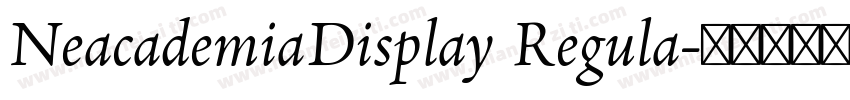 NeacademiaDisplay Regula字体转换